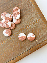 Load image into Gallery viewer, La Petite Rose LLC - Copper Clay Landscape Earrings, Sun Moon Clay Earrings