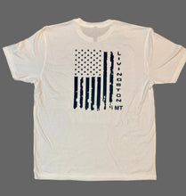 Load image into Gallery viewer, Livingston/Flag T-Shirt (White) - By: 406 Vinyl Art
