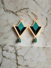Load image into Gallery viewer, V-Drop Beaded Jewelry Set (Earrings & Necklace) - By: Woven Mountain Goods