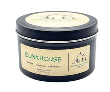 Load image into Gallery viewer, Pine and Sage Candles - Bunkhouse-6 oz. Black Matte Candle Tin