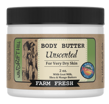 Load image into Gallery viewer, Windrift Hill Goat Milk Skincare - Unscented | Goat Milk Body Butter | 2oz. Travel Size