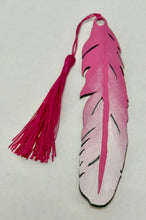 Load image into Gallery viewer, Hand-Painted Leather Feather Bookmark – By: AnH Silvertip Family