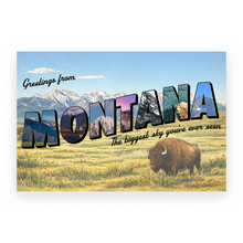 Load image into Gallery viewer, Montana Biggest Sky Bison Postcard – By: Made of Mountains