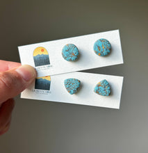 Load image into Gallery viewer, Faux Turquoise Clay Stud Earrings – By: La Petite Rose