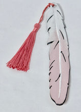 Load image into Gallery viewer, Hand-Painted Leather Feather Bookmark – By: AnH Silvertip Family