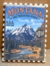 Load image into Gallery viewer, Montana & Yellowstone Stamp Ceramic Magnets – By: AnH Silvertip Family
