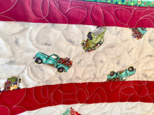 Load image into Gallery viewer, Old Truck & Flower Patchwork Quilt – By: Tally Ho Stitchery