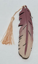 Load image into Gallery viewer, Hand-Painted Leather Feather Bookmark – By: AnH Silvertip Family