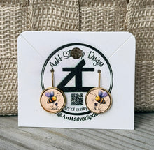Load image into Gallery viewer, Round Art Drop Earrings – By: AnH Silvertip Designs