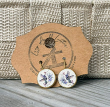 Load image into Gallery viewer, Round Art Drop Earrings – By: AnH Silvertip Designs