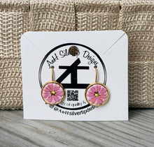 Load image into Gallery viewer, Round Art Drop Earrings – By: AnH Silvertip Designs