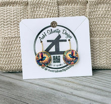 Load image into Gallery viewer, Round Art Drop Earrings – By: AnH Silvertip Designs