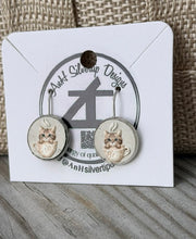 Load image into Gallery viewer, Round Art Drop Earrings – By: AnH Silvertip Designs
