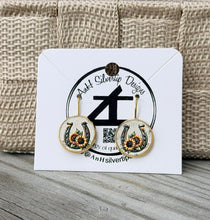 Load image into Gallery viewer, Round Art Drop Earrings – By: AnH Silvertip Designs