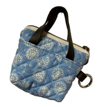 Load image into Gallery viewer, Blue Dandelion mini purse by Tally Ho Stitchery