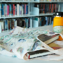 Load image into Gallery viewer, Yellowstone National Park Map Reusable Pouch Tote – By: Xplorer Maps