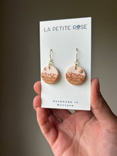 Load image into Gallery viewer, La Petite Rose LLC - Copper Clay Landscape Earrings, Sun Moon Clay Earrings