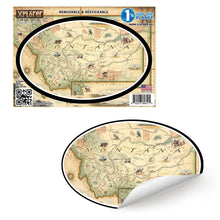 Load image into Gallery viewer, Montana State Map Stickers - By: XPLORER MAPS