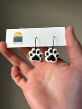 Load image into Gallery viewer, Dog Paw Clay Hoop Earrings – By: La Petite Rose