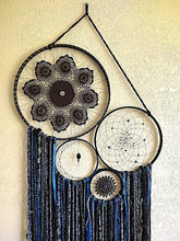 Load image into Gallery viewer, Blue and Black Multi-Hoop Dream Catcher by Dangling DooDads