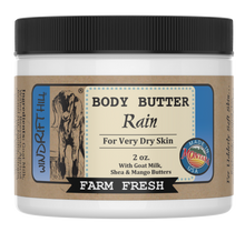 Load image into Gallery viewer, Rain Sent Goat Milk Body Butter 2oz. Travel Size - By: Windrift Hill