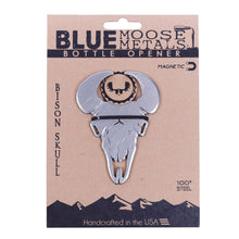 Load image into Gallery viewer, Bison Skull Magnetic Bottle Opener- By: Blue Moose Metals