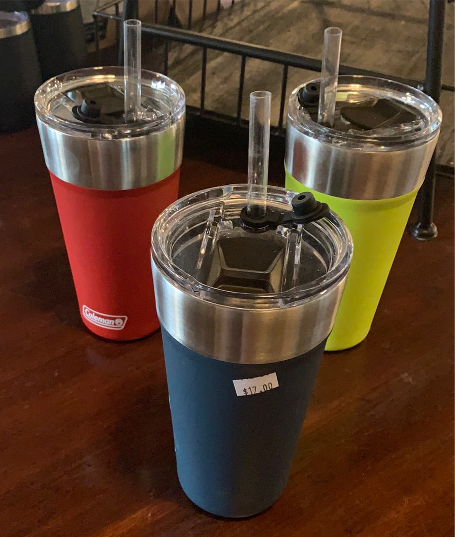 Stainless Steel Tumbler with Straw - By: Coleman – LuLu's Montana Market