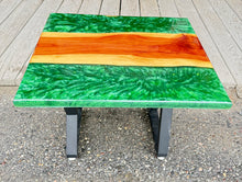 Load image into Gallery viewer, Handcrafted Epoxy River Accent Table – By: American Coastal Designs
