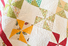 Load image into Gallery viewer, Old Truck &amp; Flower Patchwork Quilt – By: Tally Ho Stitchery

