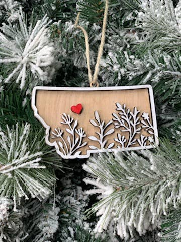 Montana Wood Ornament - By: MT Engraved