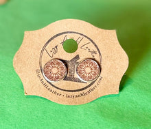 Load image into Gallery viewer, Handcrafted Leather Mini Earrings - By: AnH Slivertip Family
