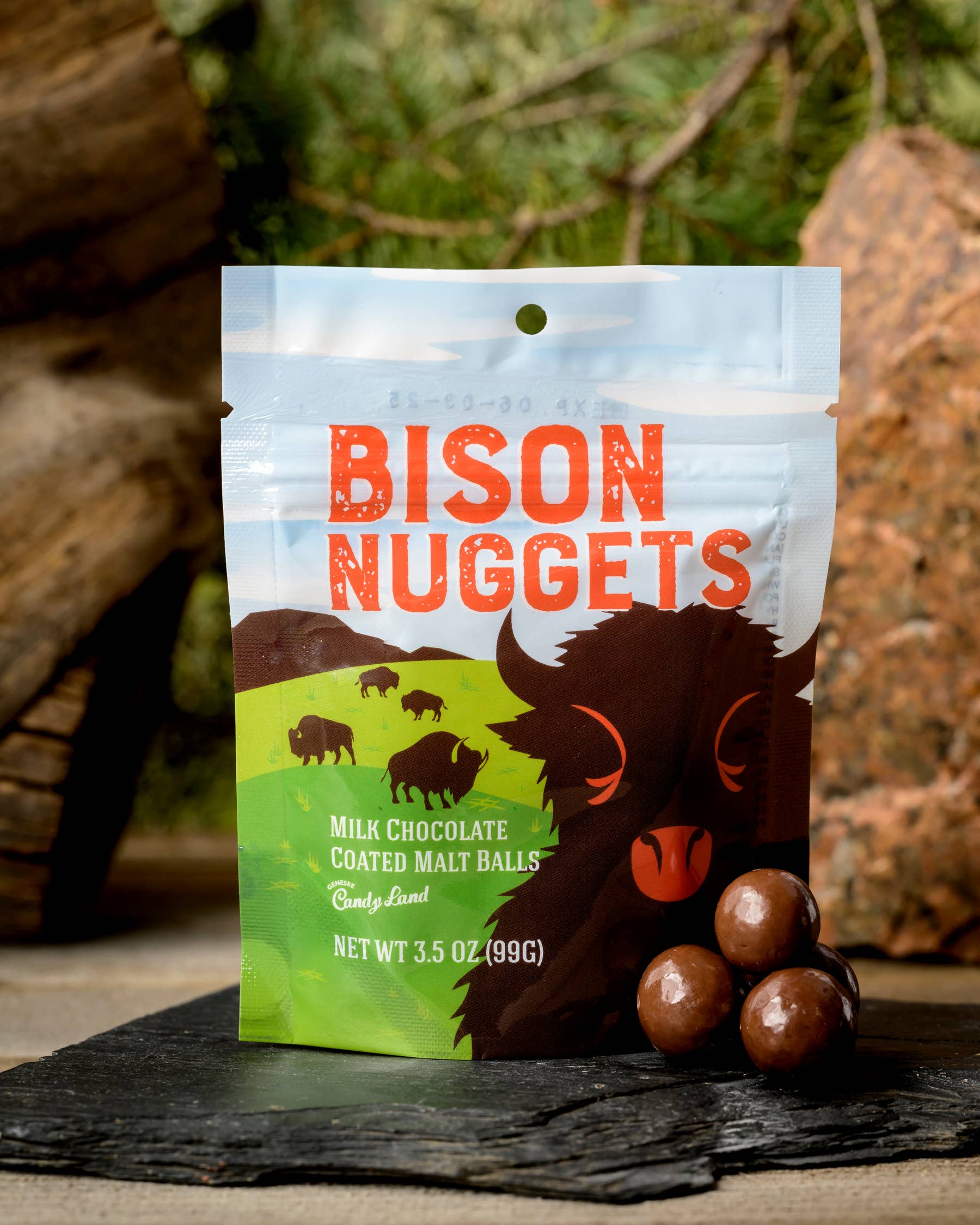 Bison Nuggets (chocolate covered malt balls) - By
