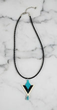 Load image into Gallery viewer, V-Drop Beaded Jewelry Set (Earrings &amp; Necklace) - By: Woven Mountain Goods
