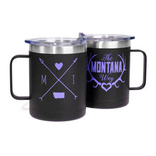 Load image into Gallery viewer, The Montana Way - Montana Girl Coffee Travel Mug in Black
