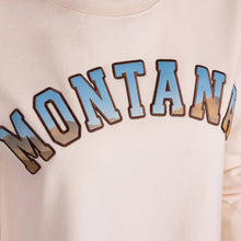 Load image into Gallery viewer, The Montana Way - Mountain Vibes Applique Crew in Cream
