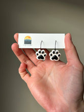 Load image into Gallery viewer, La Petite Rose LLC - Dog Paw Clay Earrings, Animal Lover Hoop Dangles

