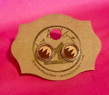Load image into Gallery viewer, Handcrafted Leather Mini Earrings - By: AnH Slivertip Family
