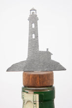 Load image into Gallery viewer, Lighthouse Wine Bottle Stopper- By: Blue Moose Metals
