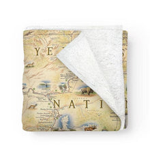 Load image into Gallery viewer, Yellowstone National Park Map Blanket – By: Xplorer Maps
