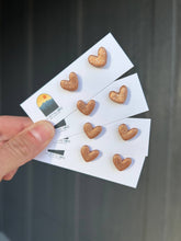 Load image into Gallery viewer, La Petite Rose LLC - Rose Gold Heart Earrings, Love Clay Studs, Gift for Moms
