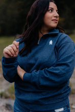 Load image into Gallery viewer, Hey Bear! Embroidered Quarter Zip - By: Made of Mountains
