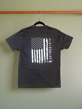 Load image into Gallery viewer, Livingston/Flag T-Shirt (Black) - By: 406 Vinyl Art
