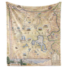 Load image into Gallery viewer, Yellowstone National Park Map Blanket – By: Xplorer Maps
