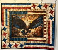 Load image into Gallery viewer, American Flag &amp; Eagle Wall Hanging Quilt – By: Tally Ho Stitchery
