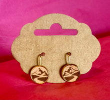 Load image into Gallery viewer, Handcrafted Leather Mini Earrings - By: AnH Slivertip Family
