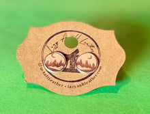 Load image into Gallery viewer, Handcrafted Leather Mini Earrings - By: AnH Slivertip Family
