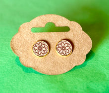 Load image into Gallery viewer, Handcrafted Leather Mini Earrings - By: AnH Slivertip Family

