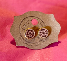 Load image into Gallery viewer, Handcrafted Leather Mini Earrings - By: AnH Slivertip Family
