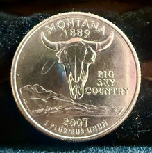 Load image into Gallery viewer, Montana Coin Ring – Handmade from a Genuine Montana State Quarter – By: K Creations
