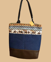 Load image into Gallery viewer, Wool &amp; Wax Tote with Slip Pocket – By: Tally Ho Stitchery
